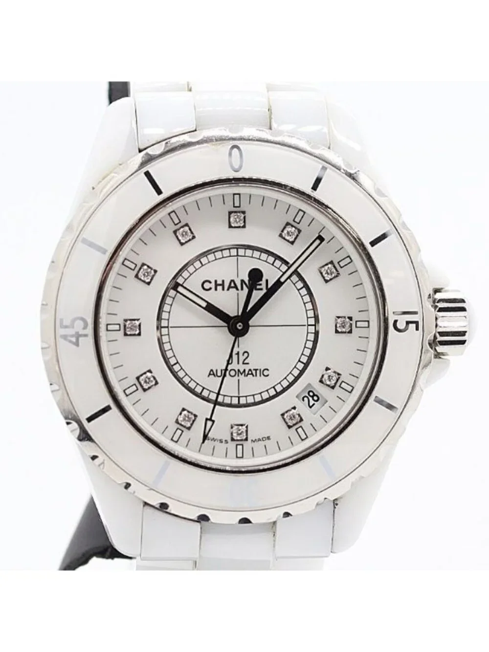 Chanel Automatic White Dial Date Watch